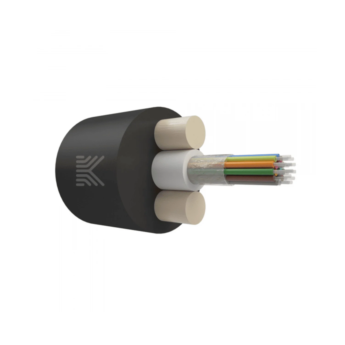 Круглый дроп-кабель 16 волокон G.657.A1, с ЦТ, усиленный стеклопрутками, 3 кН